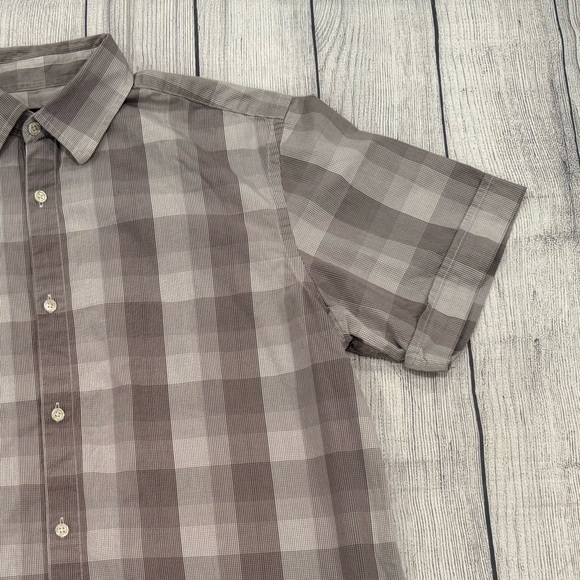 Banana Republic Men 100% cotton Gray Casual Button Down Shirt/size L - Picture 4 of 10